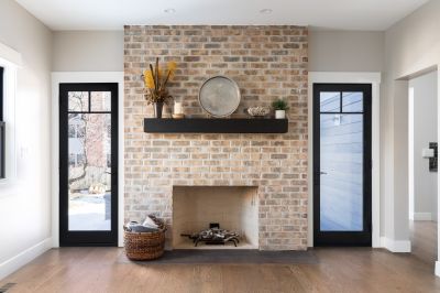 Brick Fireplace Installation