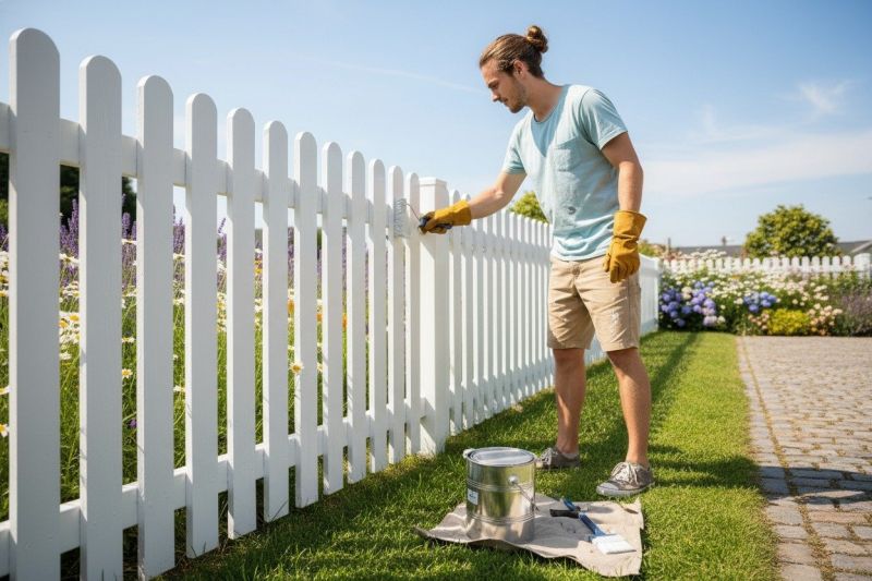 Commercial Fence Painting