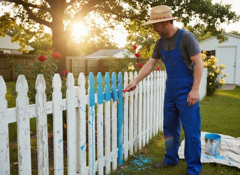 Commercial Fence Painting