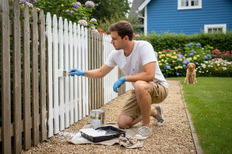 Commercial Fence Painting