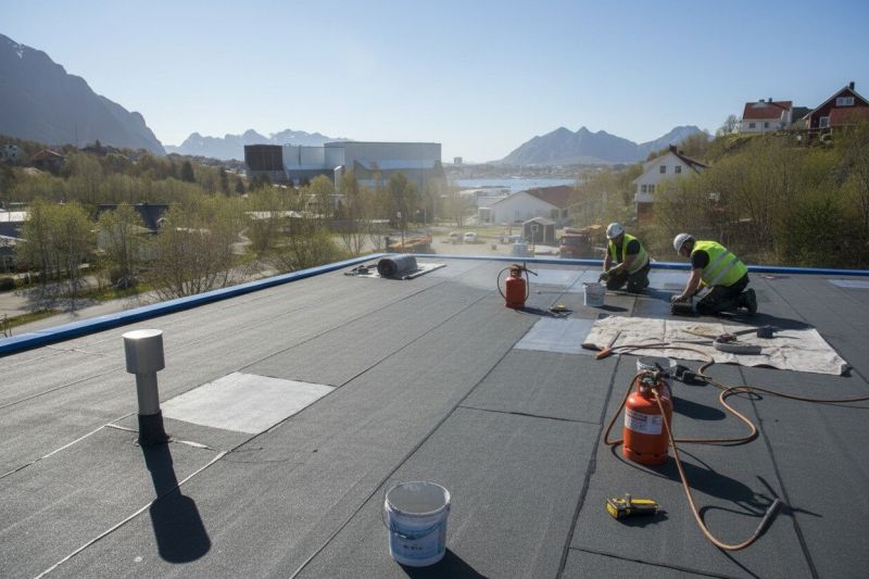 Single Ply Roof Installation