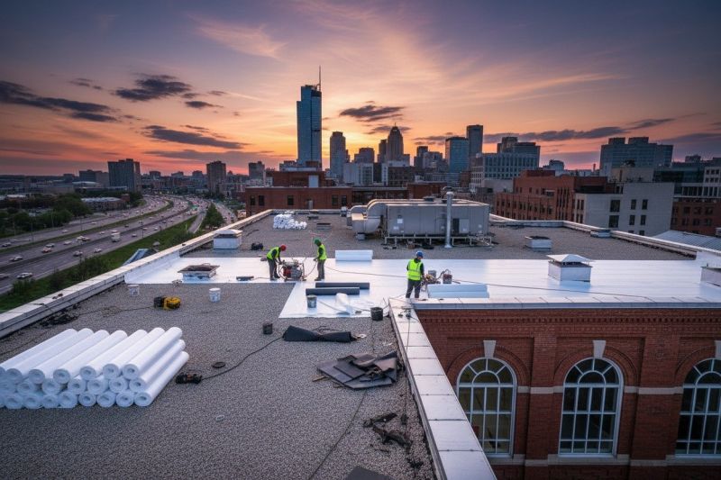 Single Ply Roof Installation