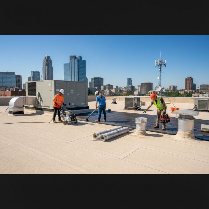 Single Ply Roof Installation